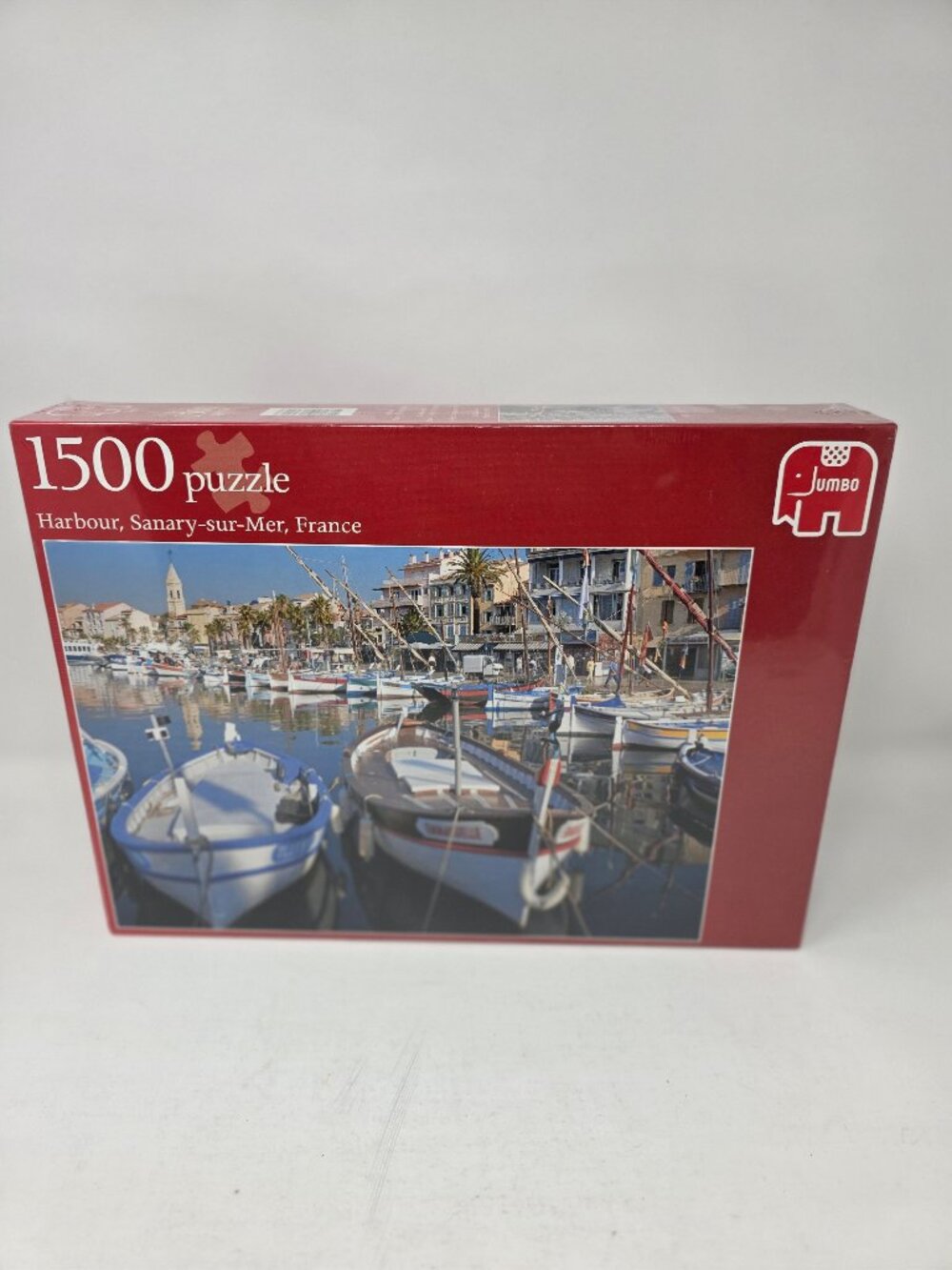 New, Sealed JUMBO 1500pc Puzzle - HARBOUR SANARY-SUR-MER FRANCE